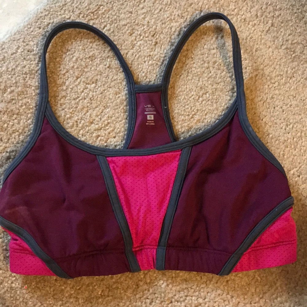 Victoria’s Secret purple and pink sports bra